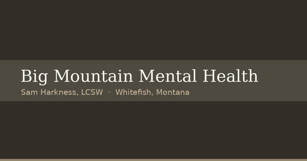Big Mountain Mental Health, PLLC logo